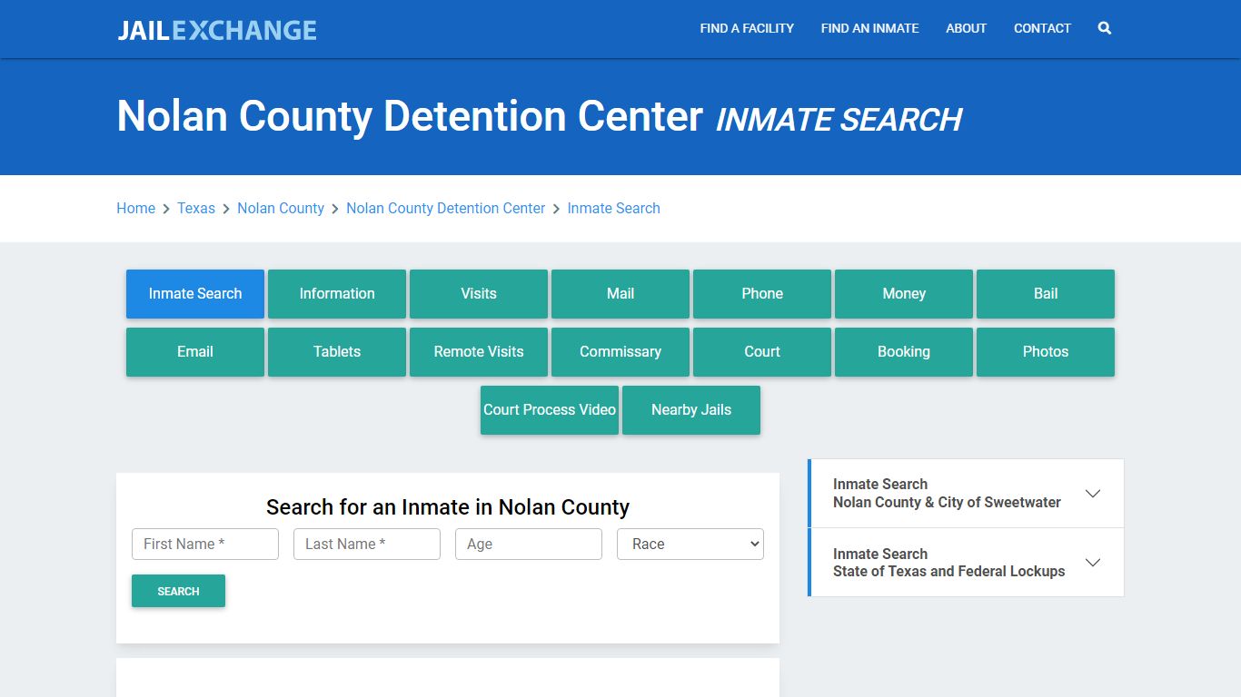 Nolan County Detention Center Inmate Search - Jail Exchange