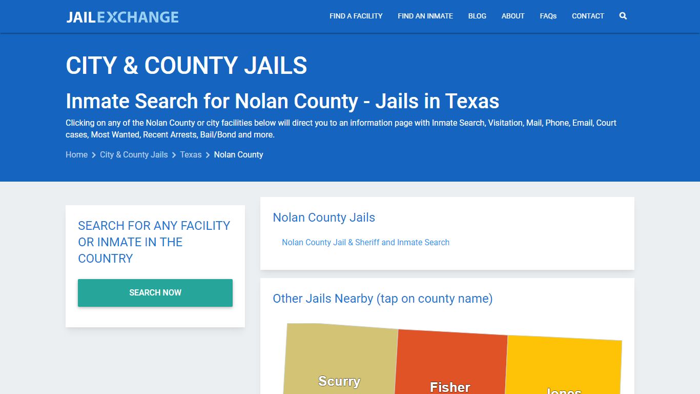 Inmate Search for Nolan County | Jails in Texas - Jail Exchange